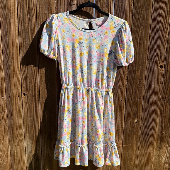 BCBGirls Other - BCBG Girls Floral Puff-Sleeve Dress – Size L (14/16)